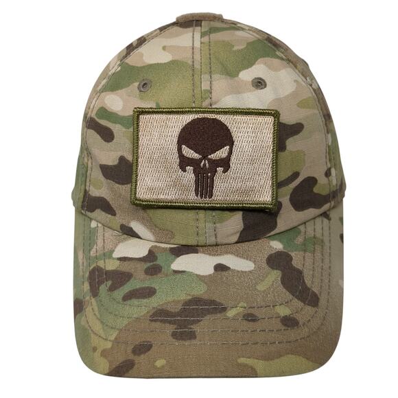 The Punisher Skull Slideback Baseball Cap Multicolor OS Adjustable Camouflage - Picture 1 of 9